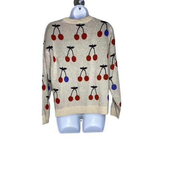 Madewell Woman’s  Cherry Print Pullover Sweater SZ S - Picture 4 of 7